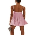 thumbnail image 3 of Women Loose Spaghetti Strap Dress Rhinestone Cutout Cocktail Party Mini A-line Dresses, 3 of 6