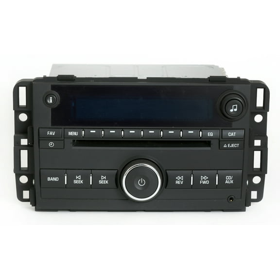 Restored Chevy Impala 2009 Black Radio AM FM CD w Auxiliary Input 25980720 Unlocked (Refurbished)