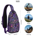 thumbnail image 4 of Rocket Moon Galaxy Sling Backpack, Cute Space Travel Crossbody Daypack, Nebula Star Astronaut Shoulder Bag, 4 of 5