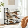thumbnail image 4 of 4-Tier Metal Shoe Rack Organizer for 20 Pairs of Shoes - Easy Assembly, Entryway Shoe Storage, Black, 4 of 6