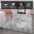 thumbnail image 3 of YANXINFANG Shag Area Rug, 5.3ft x 7.5ft Soft Fluffy Area Rugs for Living Room Bedroom Decor Carpet,Light Gray, 3 of 7