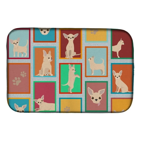 

Lots of Chihuahua Dish Drying Mat 14 in x 21 in