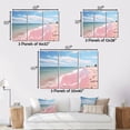 thumbnail image 4 of Designart "Pink Simplicity Beach Landscape I" Landscapes Metal Wall Décor Set, 4 of 5