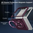 thumbnail image 4 of Decase Case for Samsung Galaxy Z Flip 6, Shockproof Magnetic 360° Rotating Kickstand Phone Case, Wireless Charging Supported,Winered, 4 of 11