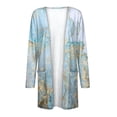 thumbnail image 3 of DDAPJ pyju Lightweight Cardigans for Women 2023,Open Front Long Sleeve Shawl Collar Cardigan Floral Print Casual Kimono Tops Fall Winter Thin Coats with Pockets, 3 of 5