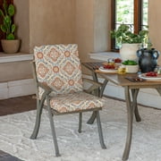 ARDEN Outdoor Dining Chair Cushion 20 x 20, Water Repellent, Fade Resistant 20 x 20, Global Vintage Medallion