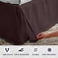 thumbnail image 3 of SGI bedding 17 inch Drop Bed Skirt King Size Platform Style, Classic Tailored Look, Elegant Pleated Style Dust Ruffle, Split Corners, Wrinkle Resistant Microfiber - Chocolate, 3 of 8