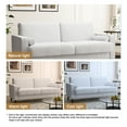 thumbnail image 2 of UIXE 62'' Loveseat Sofa for Living Room Indoor 2-seater Sofa Small Couch for Bedroom Office, Beige, 2 of 5