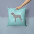 thumbnail image 2 of Carolines Treasures BB3711PW1414 German Wirehaired Pointer Checkerboard Blue Fabric Decorative Pillow, 2 of 4
