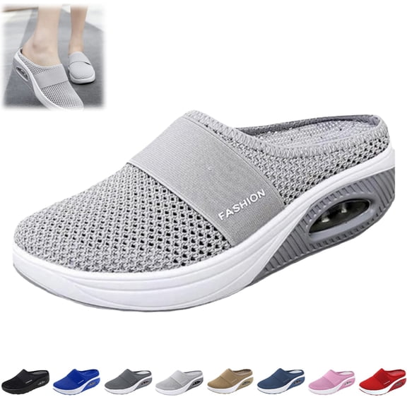 YOUYEDIAN Womens Orthopedic Shoes Arch Support Tennis Shoes Lightweight Slip on Non Slip Walking Shoes Mesh Stretch Comfortable 2026 Foam Shoes