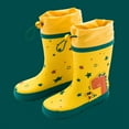 thumbnail image 3 of JIKNTTR Children Rainboots Cartoon Rain Shoes Toddler Rain Boots Baby Rain Boots Short Rain Boots For Toddler Easy On Lightweight Kids Rain Boots with Easy On Handles, 3 of 4
