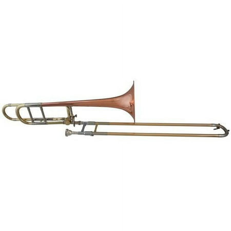 Blessing BTB-88OR Artist Series Trombone With F Attachment Open Wrap, Lacquered Brass with Red Copper Bell, Lacquered Brass with Red Copper Bell