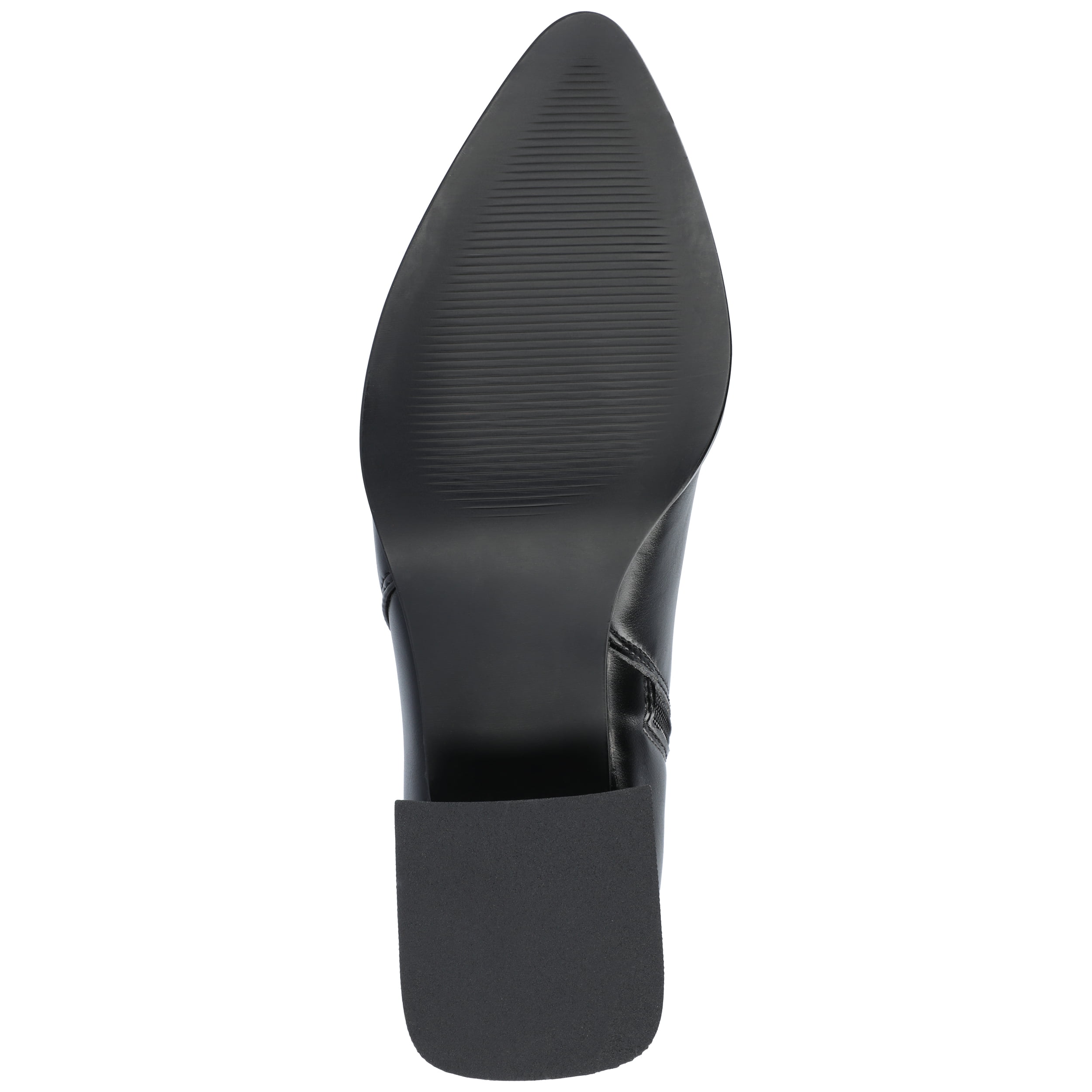 Journee Womens Estelle Stacked Heel Pointed Toe Booties, Widths Available