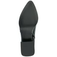 thumbnail image 6 of Journee Womens Estelle Stacked Heel Pointed Toe Booties, Widths Available, 6 of 10