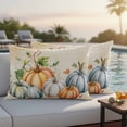 thumbnail image 4 of Thanksgiving Pumpkins Outdoor Waterproof Pillow Covers, Fall Pumpkin Leaves Brown Autumn Decorative Rectangle Throw Pillowcase Sofa Cushion Sham for Patio/Couch/Chair, 20"x12" 2 Pack, 4 of 8