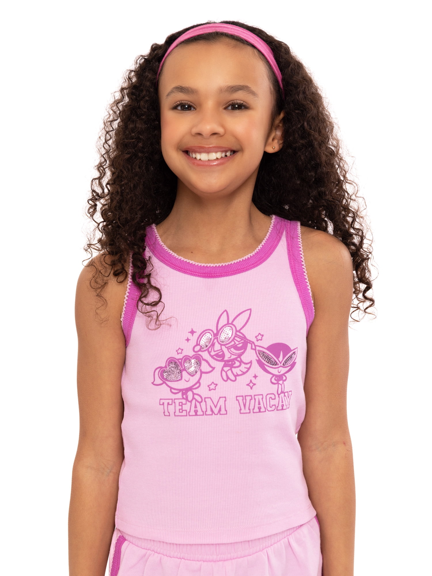 The Powerpuff Girls Girls Graphic Tank Top and Matching Shorts Set, 2-Piece, Sizes 4-16