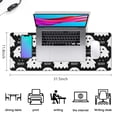 thumbnail image 5 of Long Mouse Pads for Desk,Cute Halloween Ghost Pattern Desk Mats on Top Of Desks, Desk Mouse Pad Extra Large with 3mm Non-Slip Base and Stitched Edge for Gaming,Office,Work,Home 31.5"x11.8", 5 of 6