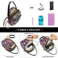 thumbnail image 5 of FORMRS Crossbody Bag for Women Quilted Travel Shoulder Cell Phone Purse with Chain Strap Handbag, Colorful Art Leaves Pattern, 5 of 7