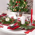 thumbnail image 5 of Guvpev 4PCS Christmas Candle Rings, Wreaths, Mini Xmas Wreaths, Table Centerpieces, Candle Rings for Pillars, Front Door, Window, Chair Decorations, 5 of 7