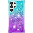 thumbnail image 2 of Compatible with Samsung Galaxy S24 Ultra Case Girls Women,Liquid Glitter Shockproof Back Cover Soft TPU Bumper Silicone Slim Protective Cover for Samsung Galaxy S24 Ultra Gradient Blue, 2 of 14