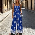thumbnail image 5 of PBFRDSJ Boho Jumpsuit for Women Smocked Bodice Floral Cami Wide Leg Jumpsuit Summer Sleeveless Square Neck Loose Rompers with Pockets, 5 of 7
