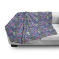 thumbnail image 3 of Dragonfly Soft Flannel Fleece Blanket, Hand Drawn Grunge Effect Dragonflies with Vintage Style Color Splashes Background, Cozy Plush for Indoor and Outdoor Use, 50" x 60", Multicolor, by Ambesonne, 3 of 6