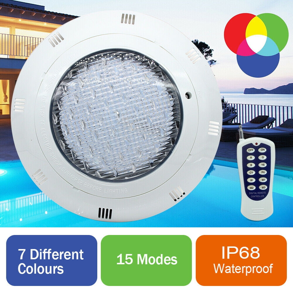 36W LED RGB Waterproof Light IP68 Bathtub Jacuzz Swimming Pool Lamp12V+RC USA 
