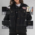thumbnail image 4 of Womens Looney Tunes Denim Trucker Oversized Jacket, 4 of 4