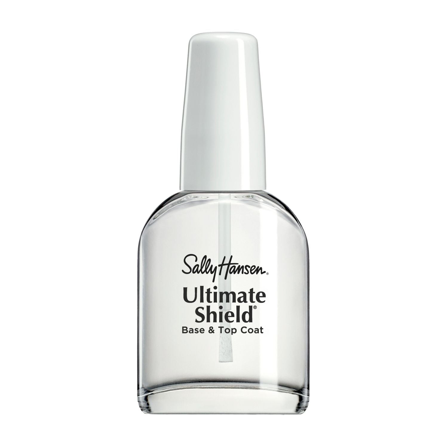 Sally Hansen Ultimate Shield Base & Top Coat, 2 en 1, formule panthénol aide à fixer la couleur, nylon et pro vitamine B5 protège les ongles Protège la couleur