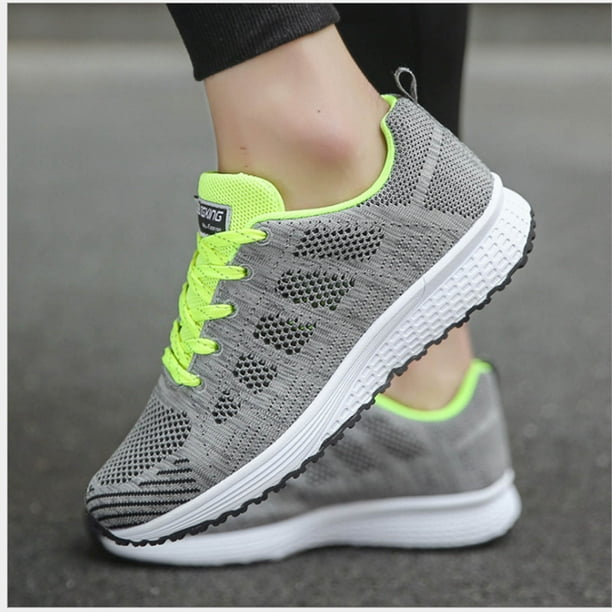 Zapatos deportivos de tejido volador, zapatos ligeros informales de malla transpirable para mujer Wmkox8yii shalkjhdk880
