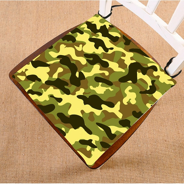 Abphqto Abstract Camouflage Camo Pattern Chair Pad Seat Cushion Floor Two Sides Printing 20x20 Inch Com Sides Printing 20x20 Inch, Camo Chair Cushions
