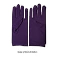 thumbnail image 2 of Inteprter Guantes de LICRA para mujer, ropa de mano elástica corta, acogedora, ropa de Cosplay, adornos de conducción para cena, finos para fiesta Suministros térmicos Púrpura de uva Inteprter HA061226-14, 2 of 6