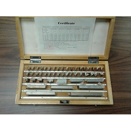 47 PCS/Set Metric GAGE Block Set, DIN861 Grade 1 W. General CERTS. #702F-47NC-1$$Other
