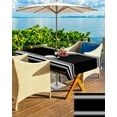 thumbnail image 5 of Outdoor Tablecloth with Umbrella Hole & Zipper, Black Striped Rectangle Tablecloth 60x84 Inch, Farmhouse Black White Stripes Patio Table Cover Waterproof Table Cloth for Picnic/Party, 5 of 6