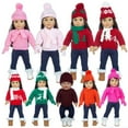 thumbnail image 3 of AlevRam 5 Pcs/Set 18" Doll Christmas Clothes Including Doll Sweater Pants Scarf Hat  Fit for 18 inch Dolls, 3 of 3