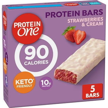 Protein One 90 Calorie AIF4 Keto Protein Bars, Strawberries and Cream, 5 ct