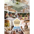 thumbnail image 5 of Coral Sage Green Table Cloth, Coastal White Ocean Marine Nautical Beach Waterproof Tablecloth for Square Tables, Reusable Washable Fabric Table Cover for Restaurant Kitchen Dining Tables 60"x60", 5 of 6