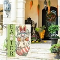 thumbnail image 2 of SPXUBZ Easter Bunny Garden Flag Double Sided, Easter Egg Gnome Rabbit Pascha Yard Outdoor Flag 12 x 18 Inch, 2 of 7