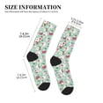 thumbnail image 3 of Xecao Bunny And Rose Print Crew Socks for Men and Women, Men's Soft Moisture-wicking Sock, 3 of 7