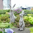 thumbnail image 2 of Melrose Set of 2 Rustic Springtime Bunny Rabbit Garden Figures 20”-24.5”, 2 of 2