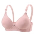thumbnail image 1 of Ropa Interior Transpirable para las Mujeres Sujetador Delgado de Tamaño Grande sin Soporte de Recolección de Alambre Interior Comodidad Diaria, 1 of 5