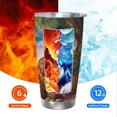 thumbnail image 5 of Rocae Colorful Maple Leaf Beach Turtle for 20 Ounces Stainless Steel Insulted Tumbler Car Cup Drink Mug Inspirational Graduate Present-Without Straw, 5 of 8