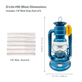 thumbnail image 2 of Light of Mine: Dietz #90 D-Lite Blue Oil Lantern with 7/8" Replacement Wick Strips, 2 of 6