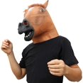 thumbnail image 2 of Máscara de caballo Fiesta de disfraces Máscaras de cabeza de caballo para hombres adultos Mascarada (marrón) JAMW Sencillez, 2 of 4