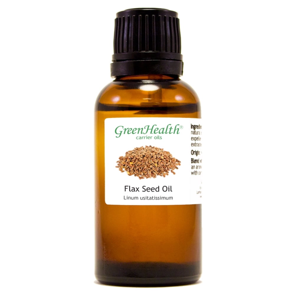 Flax Seed Carrier Oil – 1 fl oz | Pure Natural Oil | Amber Glass Bottle with Euro Dropper | for DIY Hair Oils, Facial Blends, Massage & Body Care