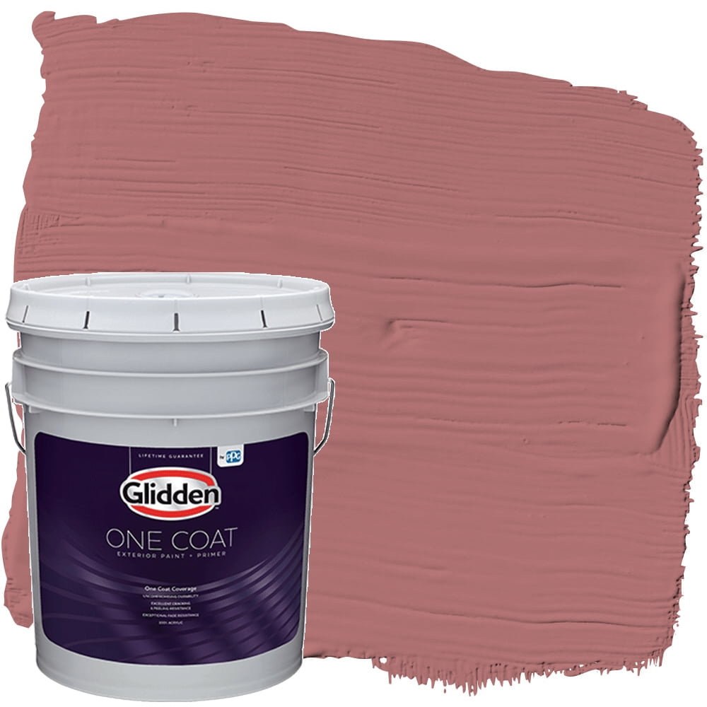Glidden One Coat Exterior Paint and Primer, Horizon Glow / Red, 5