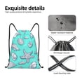 thumbnail image 4 of Fotbe Seashell And Starfish Bolsa Mochila con Cordón Estampada, Bolsa de Gimnasio Deportiva, Bolsa Cinch, Bolsa con Cordón para Hombres y Mujeres-Small, 4 of 6