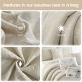 thumbnail image 7 of Nanshing Home 7 Pieces Beige Gold Comforter Set, King Size, Jacquard with Matching Solid Microfiber Piecework, 3D Leaves Texture Design, Includes Bed Skirt, Shams, and Decorative Pillows, 7 of 7