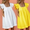 thumbnail image 5 of Falda suelta acampanada de playa de verano con mangas fruncidas para mujer blanco xl, 5 of 5