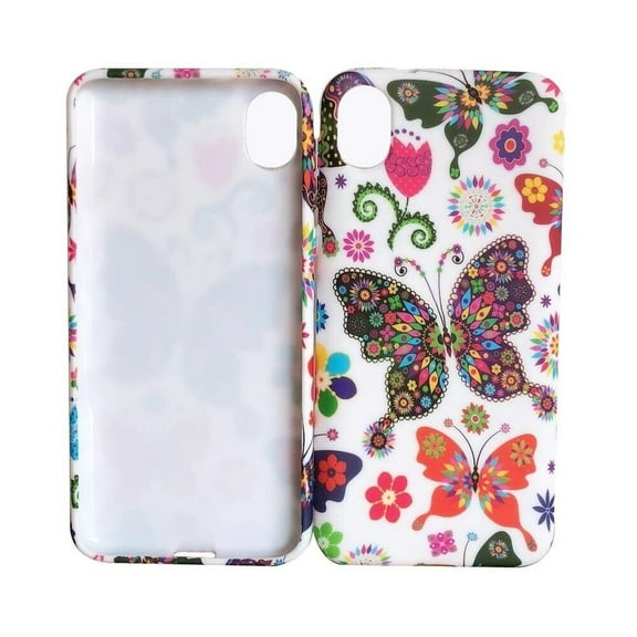 For Motorola Moto E6 XT2005DL XT2005 XT2005-1PP 2019 TPU 1-Piece Cover Cell Phone Case - Color Butterfly
